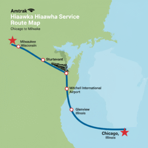 Hiawaka Amtrak Route